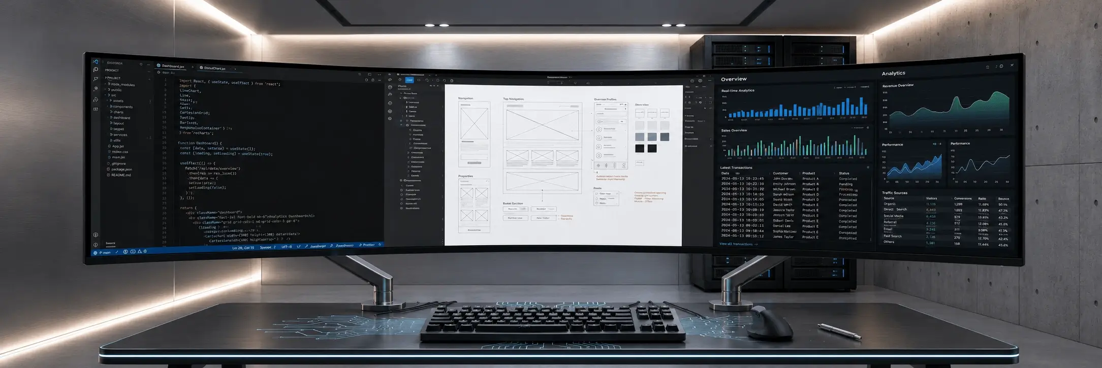 Web development workspace